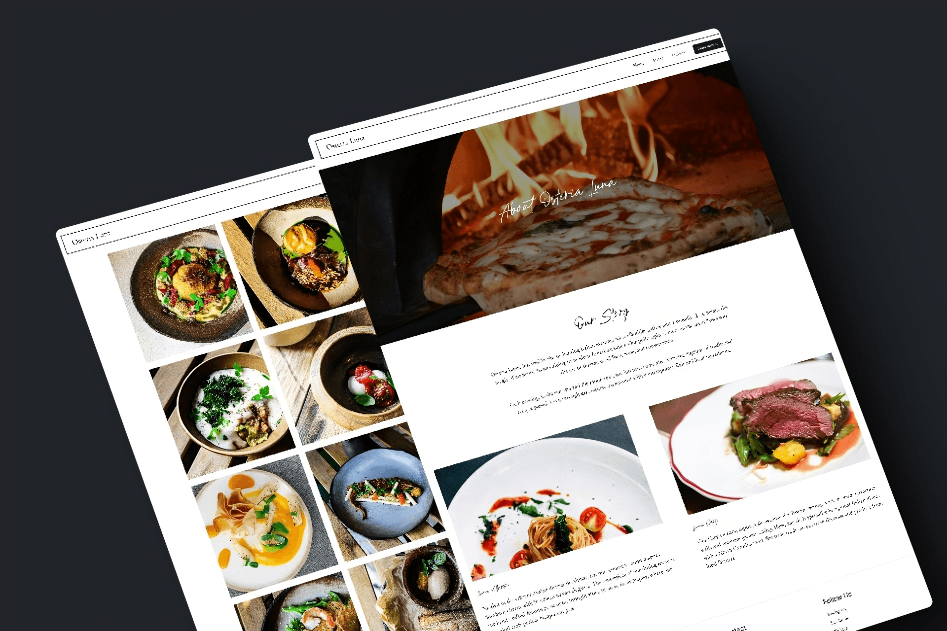 Osteria Luna website design process